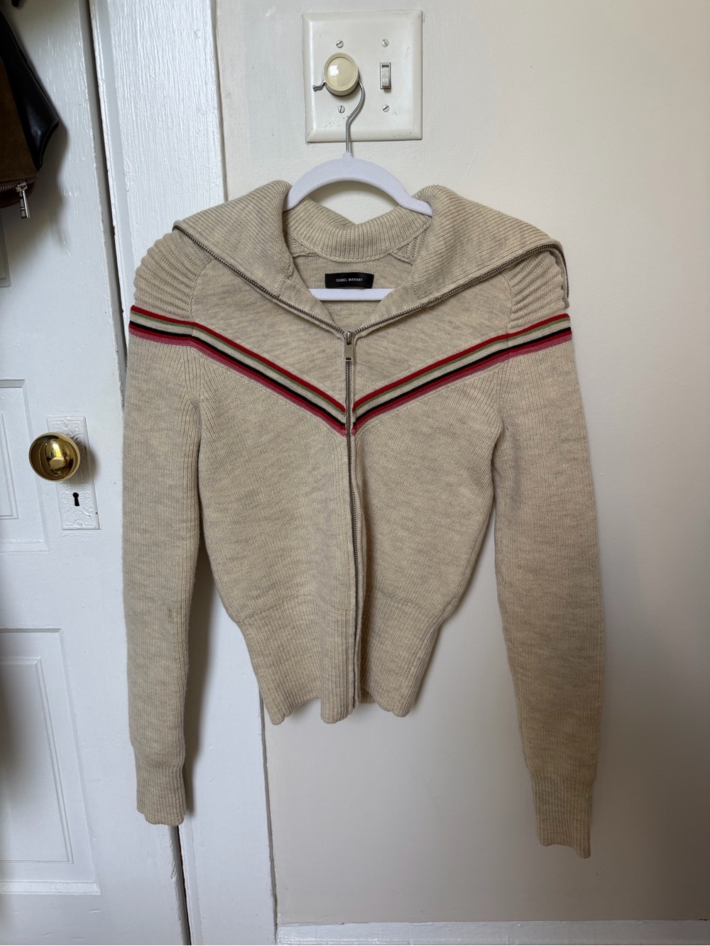 Isabel Marant Beige Zip Cardigan